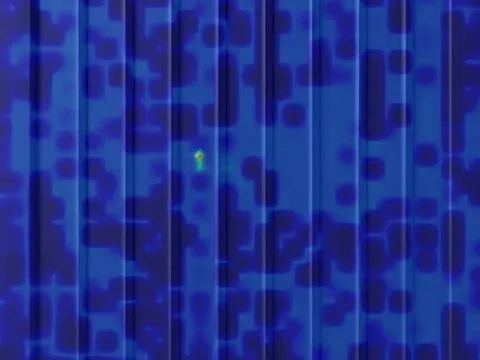 Coating defects on pre-painted steel (AI result)